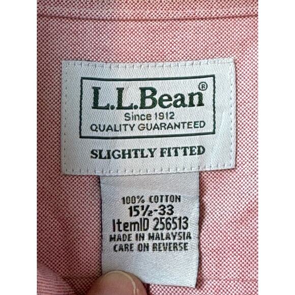 L.L. Bean buttoned shirt, Slightly Fitted, 15 1/2-33, 100% Cotton - Picture 3 of 3